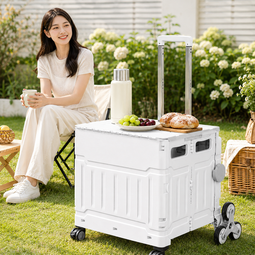 원하트 75L 대용량 8바퀴 계단카트 폴딩카트 접이식 쇼핑카트 시장바구니 핸드카트 구르마대형