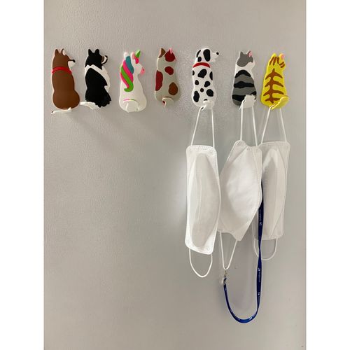 자석 마스크걸이 현관자석 마스크걸이 동물자석