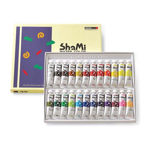 신한 샤미 수채화 물감 10ml 24색, 240ml, 24색