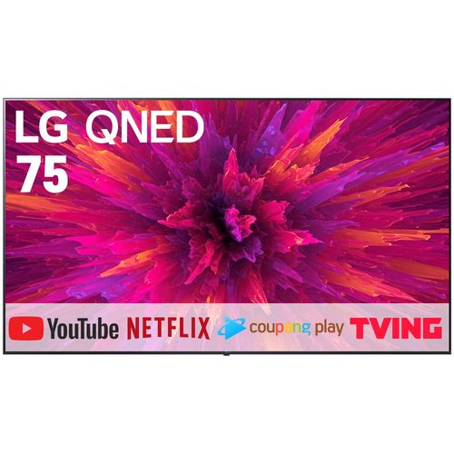 LG전자 75인치 LED TV 퀀텀닷 나노셀 최신형 울트라HD UHD 4K 스마트 OTT 미러링 75QNED75, 방문설치, 스탠드형, 75QNED75, 75인치