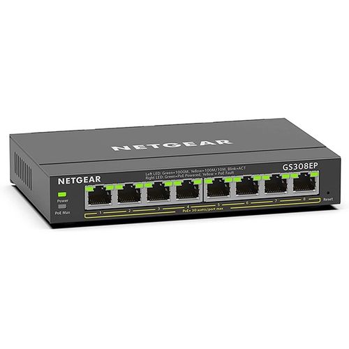 (NETGEAR) 넷기어 GS308EP (스위칭허브/8포트/1000Mbps)