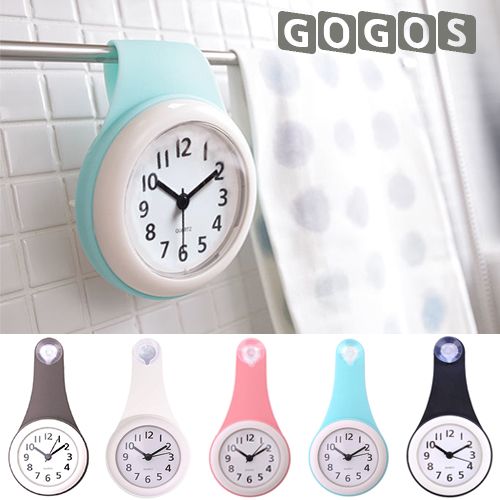 GOGOS 5색상 욕실시계 무소음 방수 화장실 시계 주방 시계 + 사은품 증정