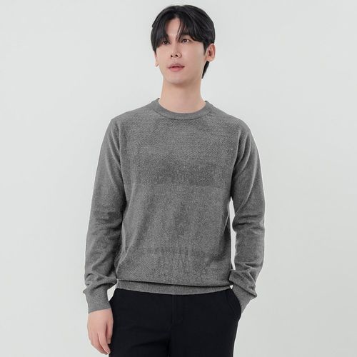 니트코어 남성 보들 부드러운 베이직 라운드넥 니트 니트티