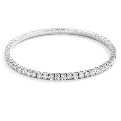 페리도트 팔찌 GRA 인증 2.5mm 3mm 모이사나이트 스트레치 테니스 S925 실버 도금 18k 골드 풀 다이아몬드 확장형 뱅글 여성용