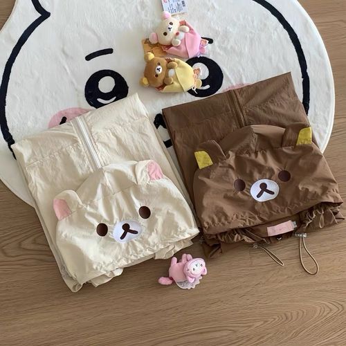 리락쿠마 후드 바람막이 UV차단 코리락쿠마 농담곰