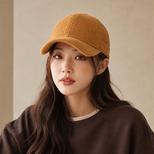아이캔심플 빈티지 무드 코듀로이 무지 볼캡